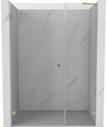 Mexen Lunar-B ușă de duș batantă stângă 120 cm, transparentă, auriu periat - 832S-120-050-55-00-L (832S-120-050-55-00-L)