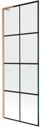 Mexen Next L paravan cadă 1-canat 70 x 150 cm, grilaj negru, cupru periat - 895-070-000-03-77-65 (895-070-000-03-77-65)