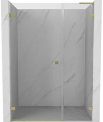 Mexen Lunar-B L ușă de duș batantă stânga 120 cm, transparent, aurie periată - 832SL-120-050-55-00-L (832SL-120-050-55-00-L)