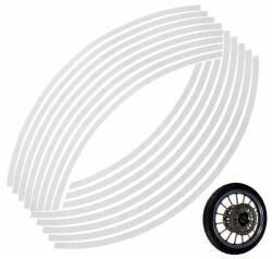 Ezüst fényvisszaverő felni matrica szett autó-/motorkerék felnikre 16-18&apos; &apos (AG555E)