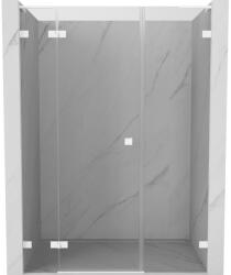 Mexen Lunar L uși de duș batante stânga 135 cm, transparent, alb - 834SL-135-050-20-00-L (834SL-135-050-20-00-L)