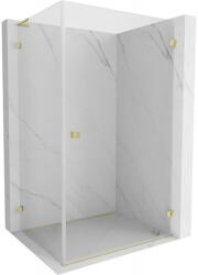 Mexen Lunar-B L cabină de duș pivotantă dreapta 100 x 80 cm, transparentă, aurie periată - 832L-100-080-55-00-P (832L-100-080-55-00-P)