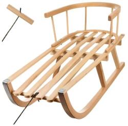 Kruzzel Fa szán háttámlával, acéltalpas, 89 cm, 100 kg teherbírás (00025217)