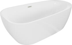 Mexen Giada cadă de sine stătătoare 170 x 90 cm, alb lucios, preaplin nichel periat - 52741709000-97 (52741709000-97)