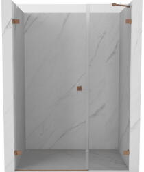 Mexen Lunar-B uși de duș batante stânga 120 cm, transparent, cupru periat - 832S-120-050-65-00-L (832S-120-050-65-00-L)