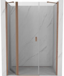 Mexen Mist uși de duș batante 155 cm, transparent, cupru periat - 8A4-155-001-65-00 (8A4-155-001-65-00)