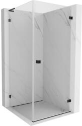 Mexen Lunar-B L cabină de duș cu ușă dreaptă 90 x 90 cm, transparentă, neagră - 832L-090-090-70-00-P (832L-090-090-70-00-P)