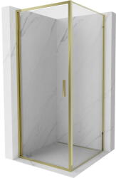 Mexen Exo cabină de duș cu uși batante 85 x 85 cm, transparent, auriu - 817-085-085-50-00 (817-085-085-50-00)