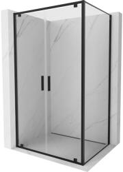 Mexen Exo cabină de duș cu ușă batantă 80 x 85 cm, transparentă, neagră - 8182-080-085-70-00 (8182-080-085-70-00)