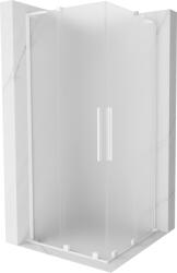 Mexen Velar L Cabină de duș Duo culisantă 80 x 80 cm, geam mat, albă - 871-080-080-02-33-20 (871-080-080-02-33-20)