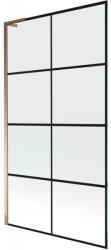 Mexen Next L paravan de baie cu un singur panou 100 x 150 cm, grilaj negru, aur roz - 895-100-000-03-77-60 (895-100-000-03-77-60)