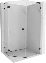 Mexen Lunar L cabină de duș pentagonală cu deschidere stânga 80 x 90 cm, transparentă, neagră - 831L-080L-090P-70-00-L (831L-080L-090P-70-00-L)