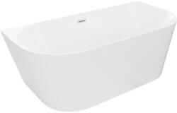 Mexen Oval Slim cadă de baie independentă, montaj perete 170 x 80 cm, albă, preaplin nichel periat - 52661708000-97 (52661708000-97)