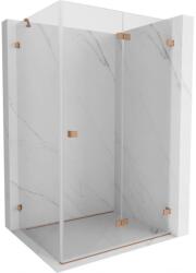 Mexen Lunar-F cabină de duș pliabilă dreapta 90 x 80 cm, transparent, cupru periat- 836-090-080-65-00-P (836-090-080-65-00-P)