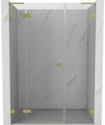 Mexen Lunar L ușă de duș batantă stânga 135 cm, transparent, auriu periat - 834SL-135-050-55-00-L (834SL-135-050-55-00-L)