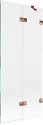 Mexen Lunar paravan de baie cu 2 foi dreapta 80 x 150 cm, transparent, aur roz - 897-080-100-60-00-P (897-080-100-60-00-P)