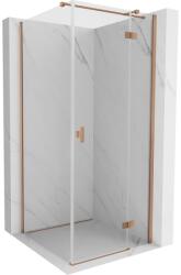 Mexen Mist-H T cabină de duș batantă dreapta 70 x 70 cm, transparent, cupru periat - 8A5T-070-070-65-00-P (8A5T-070-070-65-00-P)