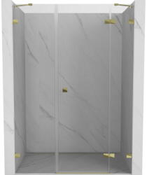 Mexen Lunar ușă de duș batantă dreaptă 150 cm, transparentă, aurie - 834S-150-050-50-00-P (834S-150-050-50-00-P)