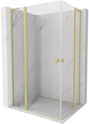 Mexen Mist L Cabină de duș Duo cu uși batante 120 x 95 cm, transparentă, aurie periată - 8A4L-120-095-55-00 (8A4L-120-095-55-00)