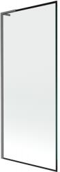 Mexen Next L paravan pentru cadă cu 1 canat 80 x 150 cm, ramă neagră, gri metalic periat - 895-080-000-03-70-66 (895-080-000-03-70-66)
