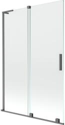 Mexen Velar L paravan de cadă cu 2 aripi, glisant, 120 x 150 cm, transparent, gun metal - 896-120-003-01-95 (896-120-003-01-95)