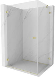 Mexen Lunar-B cabină de duș cu deschidere stânga 90 x 80 cm, transparentă, auriu periat - 832-090-080-55-00-L (832-090-080-55-00-L)