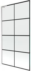 Mexen Next L paravan pentru cadă cu 1 canat 100 x 150 cm, grilaj negru, nichel periat - 895-100-000-03-77-97 (895-100-000-03-77-97)