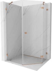 Mexen Lunar cabină de duș pentagonală dreapta 90 x 100 cm, transparent, cupru periat - 831-090P-100L-65-00-P (831-090P-100L-65-00-P)