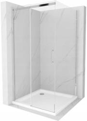 Mexen Omega cabină de duș culisantă 100 x 100 cm, transparentă, crom + cadă Flat - 825-100-100-01-00-4010 (825-100-100-01-00-4010)