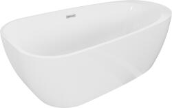 Mexen Giada cadă de baie de sine stătătoare 170 x 90 cm, alb lucios, preaplin crom - 52741709000-01 (52741709000-01)
