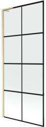 Mexen Next L paravan de baie cu 1 canat 80 x 150 cm, grilaj negru, auriu periat - 895-080-000-03-77-55 (895-080-000-03-77-55)