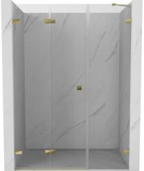 Mexen Lunar-F ușă de duș pliată stânga 130 cm, transparentă, aurie - 836S-130-050-50-00-L (836S-130-050-50-00-L)