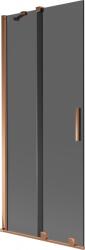 Mexen Velar paravan de baie, 2 uși glisante, 80 x 150 cm, grafit, aur roz - 896-080-000-41-60 (896-080-000-41-60)
