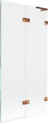 Mexen Lunar L paravan de cadă cu 2 aripi dreapta 90 x 150 cm, transparent, aur roz - 897L-090-100-60-00-P (897L-090-100-60-00-P)