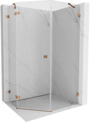 Mexen Lunar cabina de duș pentagonală cu deschidere stânga 80 x 100 cm, transparentă, aur roz - 831-080L-100P-60-00-L (831-080L-100P-60-00-L)