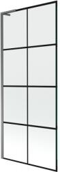 Mexen Next L paravan pentru cadă cu 1 canat 80 x 150 cm, grilaj negru, gun metal - 895-080-000-03-77-95 (895-080-000-03-77-95)