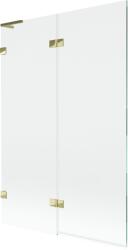 Mexen Lunar L paravan de cadă 2-panouri stânga 120 x 150 cm, transparent, auriu - 897L-120-100-50-00-L (897L-120-100-50-00-L)