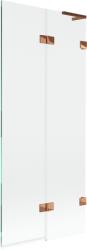 Mexen Lunar L paravan de cadă cu 2 uși, dreapta 80 x 150 cm, transparent, aur roz - 897L-080-100-60-00-P (897L-080-100-60-00-P)