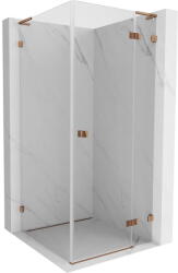 Mexen Lunar L cabină de duș pivotantă dreapta 90 x 90 cm, transparent, aur roz - 834L-090-090-60-00-P (834L-090-090-60-00-P)