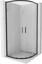 Mexen Exo-S Duo cabina de duș semicirculară glisantă 90 x 90 cm, transparentă, neagră - 8132-090-090-70-00 (8132-090-090-70-00)