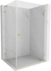 Mexen Lunar-B L cabină de duș cu balama dreapta 95 x 90 cm, transparentă, aurie periată - 832L-095-090-55-00-P (832L-095-090-55-00-P)