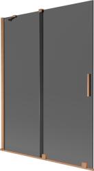 Mexen Velar paravan de baie cu 2 aripi glisante 130 x 150 cm, grafit, cupru periat - 896-130-000-41-65 (896-130-000-41-65)