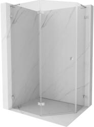 Mexen Lunar L cabina de duș pentagonală cu deschidere spre stânga 90 x 80 cm, transparentă, crom - 831L-090L-080P-01-00-L (831L-090L-080P-01-00-L)