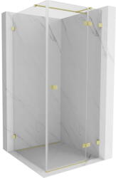 Mexen Lunar T cabină de duș pivotantă dreapta 120 x 120 cm, transparentă, auriu periat - 834T-120-120-55-00-P (834T-120-120-55-00-P)