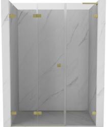 Mexen Lunar-F L ușă de duș pliată stânga 130 cm, transparentă, auriu periat - 836SL-130-050-55-00-L (836SL-130-050-55-00-L)