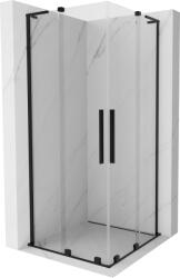 Mexen Velar L Cabină de duș Duo culisantă 100 x 100 cm, transparentă, neagră - 871-100-100-02-03-70 (871-100-100-02-03-70)