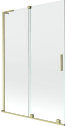Mexen Velar L paravan de baie cu 2 uși glisante 120 x 150 cm, transparent, auriu periat - 896-120-003-01-55 (896-120-003-01-55)