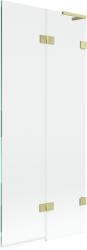 Mexen Lunar L paravan cadă 2-canate dreapta 80 x 150 cm, transparent, auriu periat - 897L-080-100-55-00-P (897L-080-100-55-00-P)