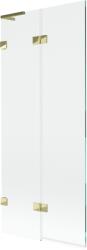 Mexen Lunar L paravan de cadă cu 2 panouri, stânga 80 x 150 cm, transparent, auriu - 897L-080-100-50-00-L (897L-080-100-50-00-L)