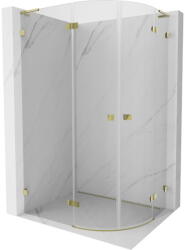 Mexen Lunar L cabină de duș semicirculară cu uși batante stânga 100 x 90 cm, transparentă, aurie - 833L-100L-090P-50-00 (833L-100L-090P-50-00)